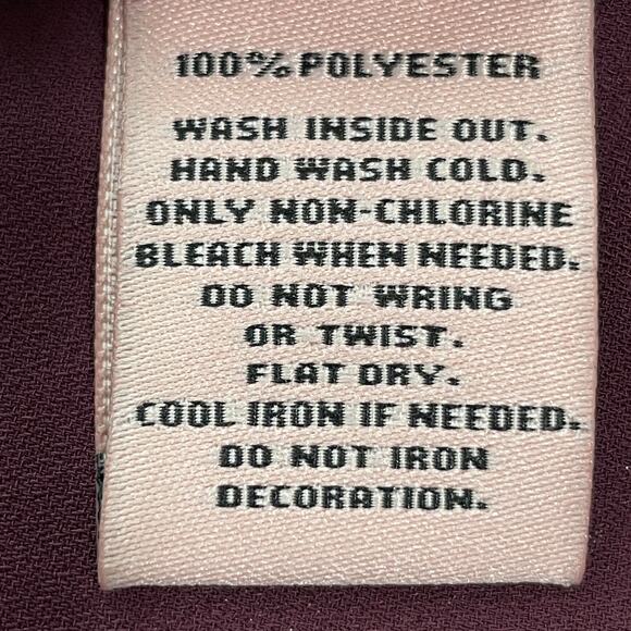 JUICY COUTURE Burgundy Bell Sleeve Rhinestone Trim Keyhole V-Neck Top Blouse XS - Picture 8 of 10